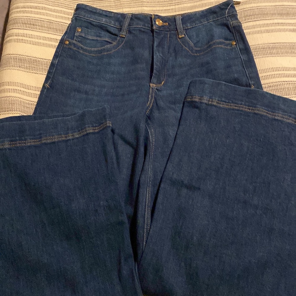 Anthropologie, MAEVE WIDE-LEG JEANS, Style No. 65287609, Sz28, Dark Wash